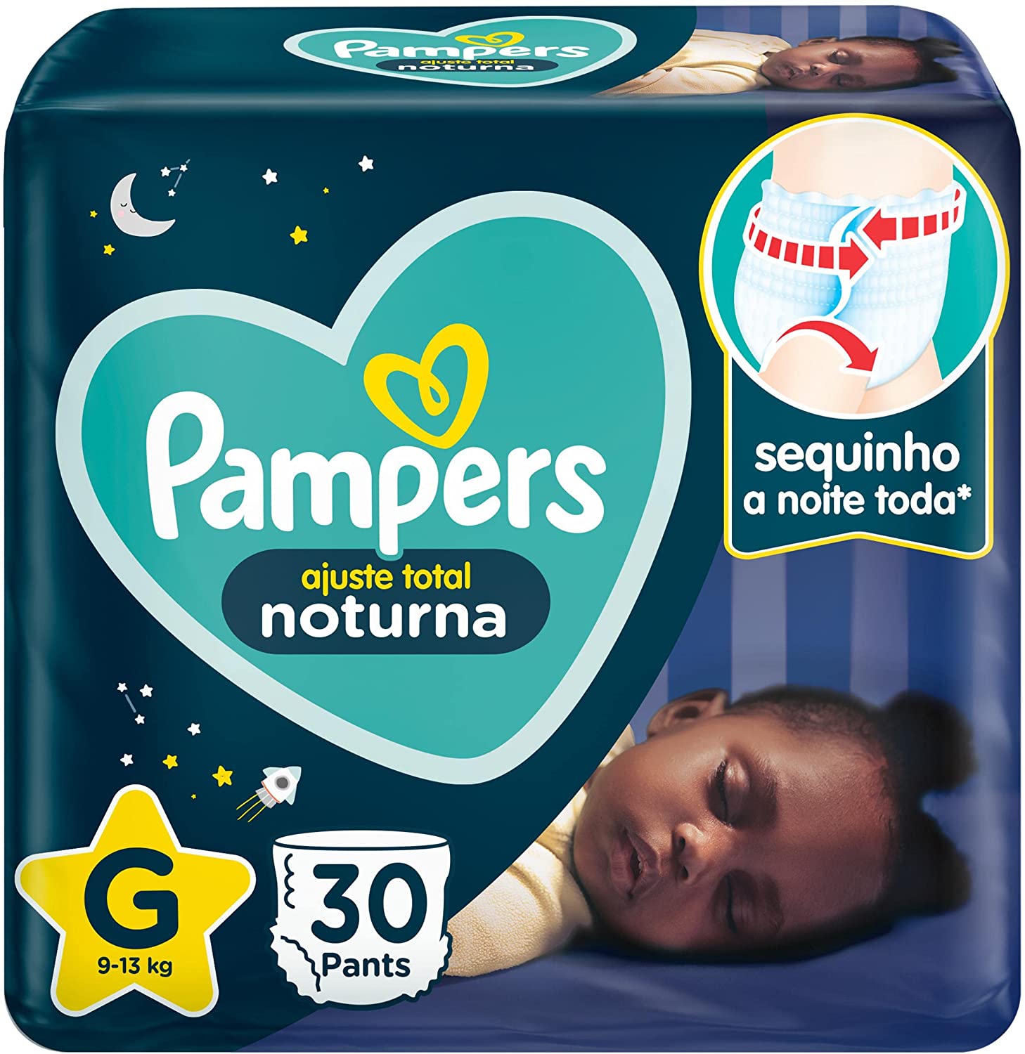 imagem fralda pampers ajuste total noturna