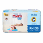 Design colorido com os personagens da Turma da Mônica, transmitindo alegria e confiança, com destaque para o tamanho RN e número de unidades